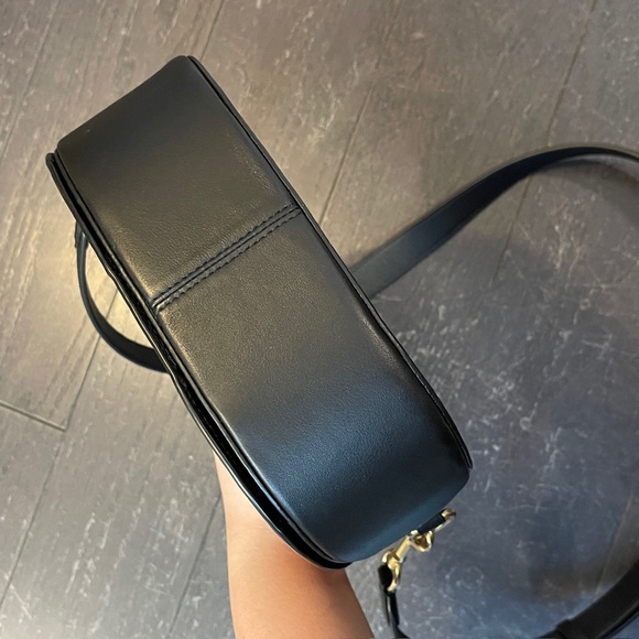 COACH C3593 GEORGIE leather brown orange SADDLE BAG CROSSBODY CANVAS W/RIVETS - Picture 6 of 16